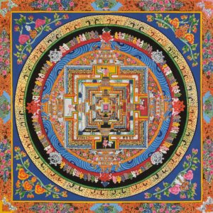 Thangka Mandala Kalachakra – Pintura Tibetana./ Foto: Divulgação.