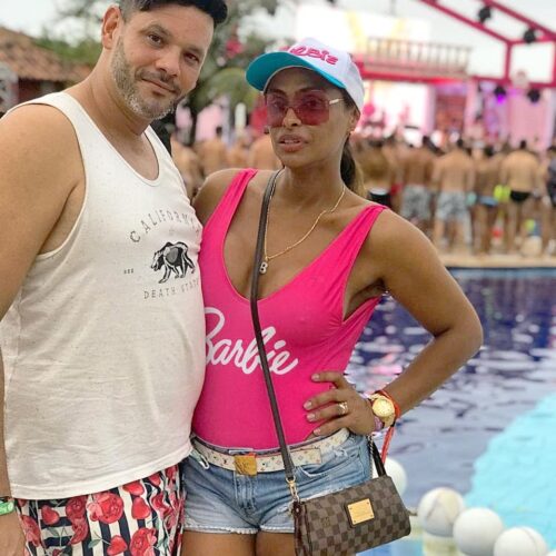 Eu e Barbara Bom Bom, Dona da AVALON e FESTA BARBIE, na qual eu era FIGURINISTA, 2020.