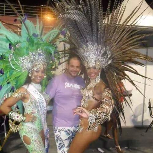 Renata Rosangela, Rainha do Carnaval 2012 e Chayane Fraga, eleita Rainha do Carnaval de Florianópolis, em 2013 (as duas vestidas por mim).